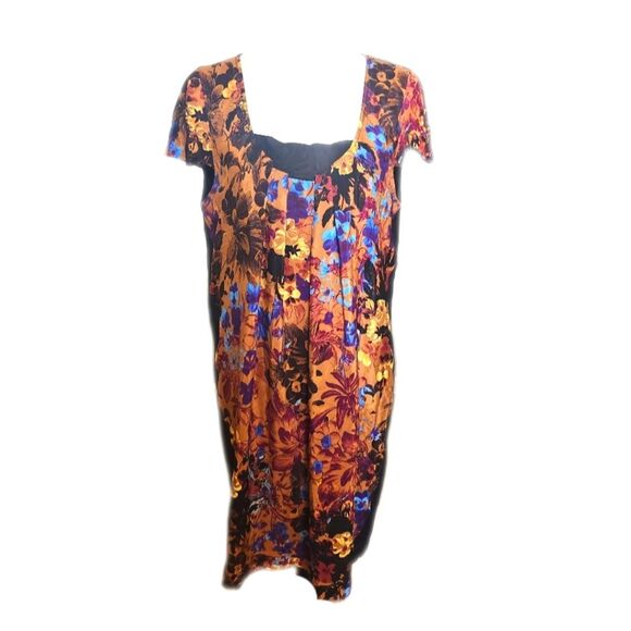 Anthropologie Maeve Pintura Silk Shift Dress, Lined Mini Dress, Medium - Picture 2 of 8